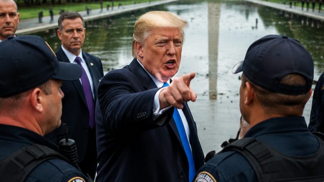 Trump Links Arrests to Reflecting Pool Damage, Sparking Controversy