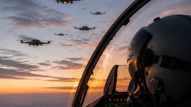 U.S. Pilot Reports Unusual Drone Formation Encounter During Mission